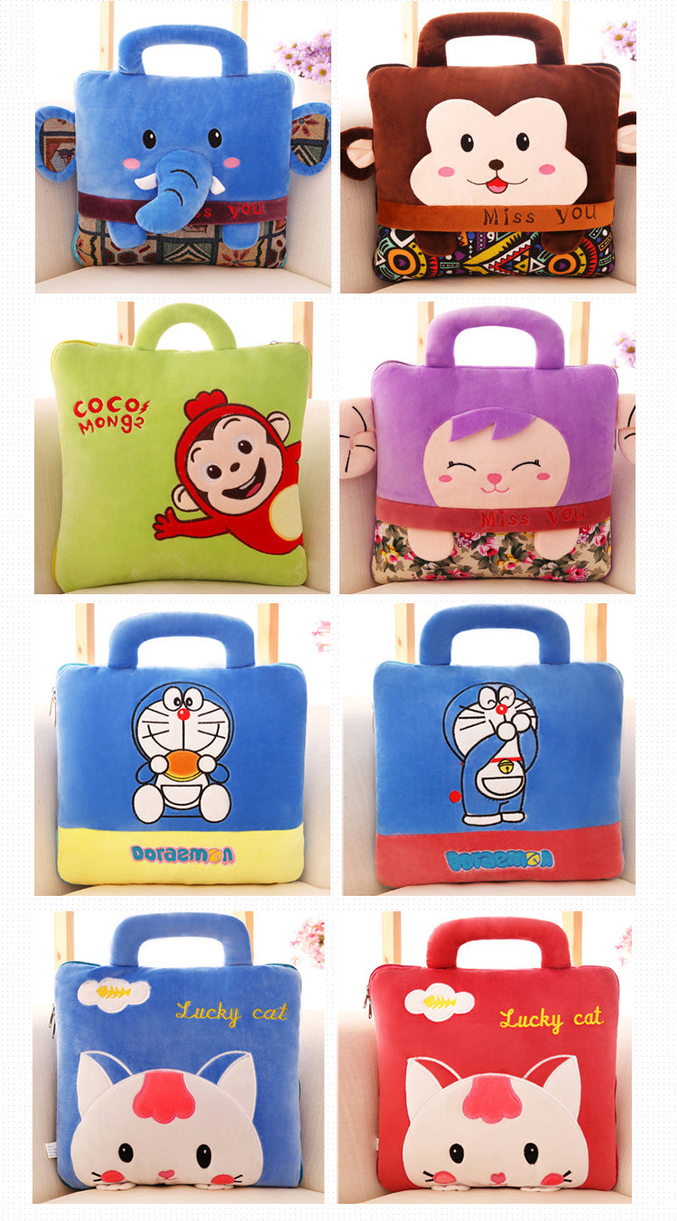 2 in 1 Plush Pillow Blanket