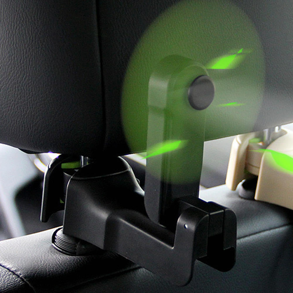 2-in-1 Car Headrest Hook Fan