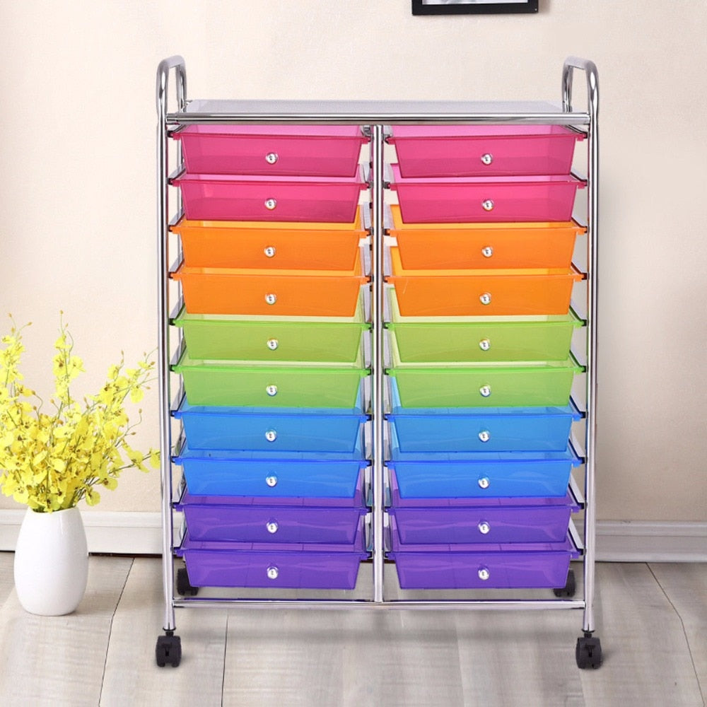 15 Drawer Rolling Storage Cart